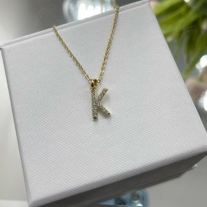Letter K Gold Necklace